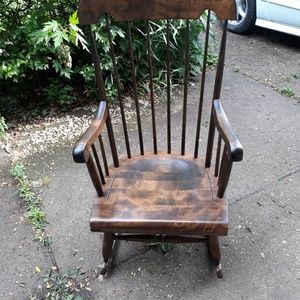 Sturdy wood rocking chair